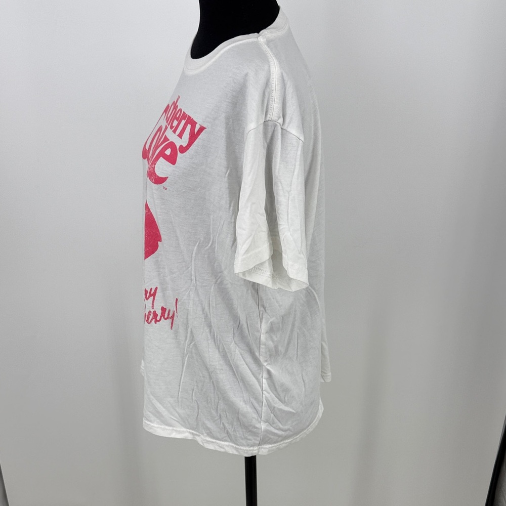 Cherry Coke Graphic Tee - White with Pink Print  cotton blend size XL - Picture 6 of 7